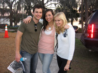 On the Sydney White set with Matt Long and Sara Paxton